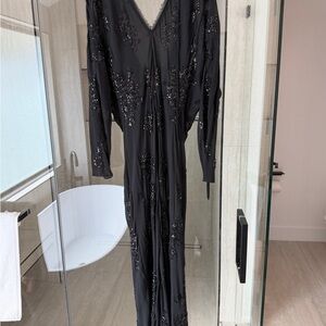 Elegant Black Beaded Gown